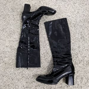 Enzo Angiolini Genuine Leather Patent Boots 7 1/2